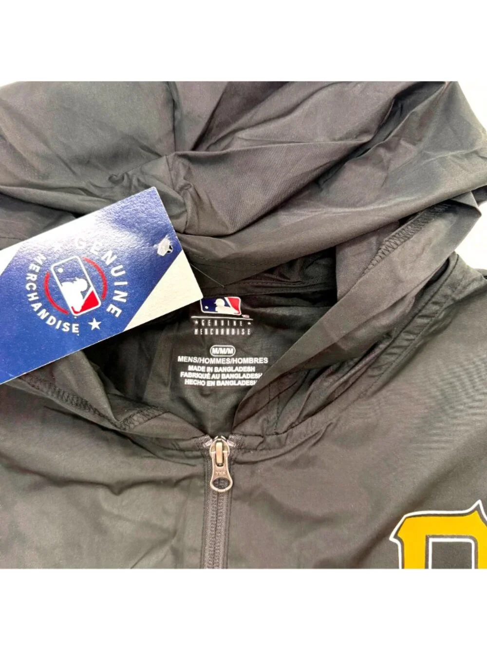 Pittsburgh Pirates Official MLB ½ Zip Windbreaker Hood‎ Pockets NEW Mens M